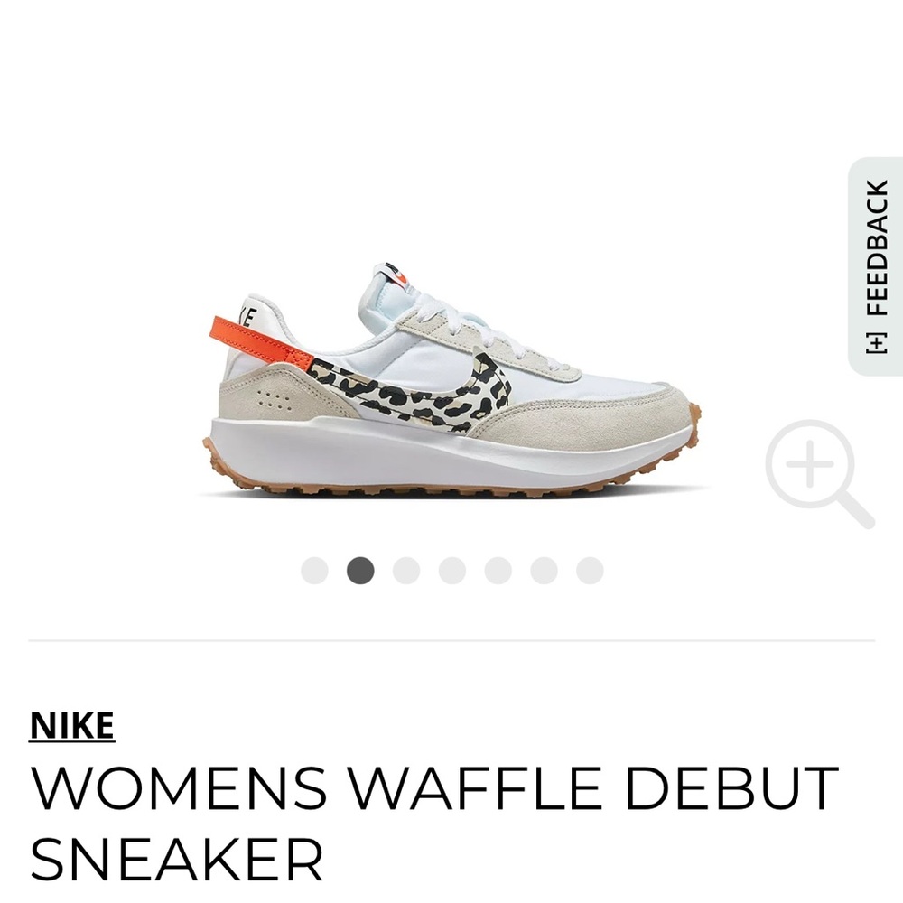 Nike Women's Waffle Debut Sneaker - White and Orange